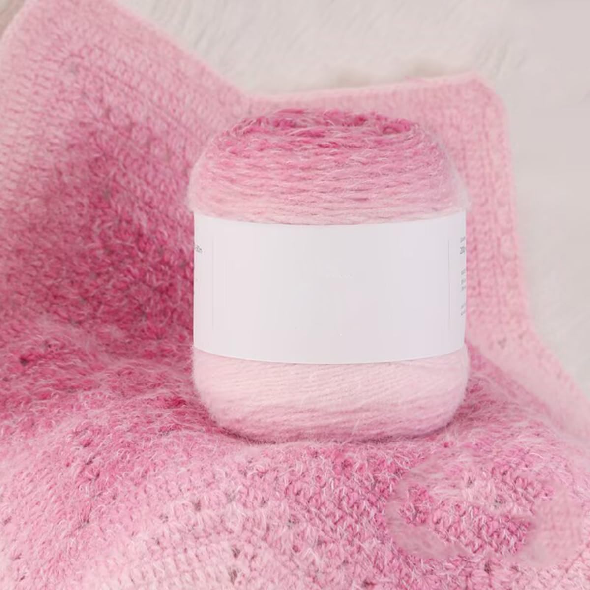 虹色 毛糸 コットン 中太糸 編み糸 綿糸 毛布糸 グラデーション毛糸 手編み 油絵の色 コットンヤーン ..