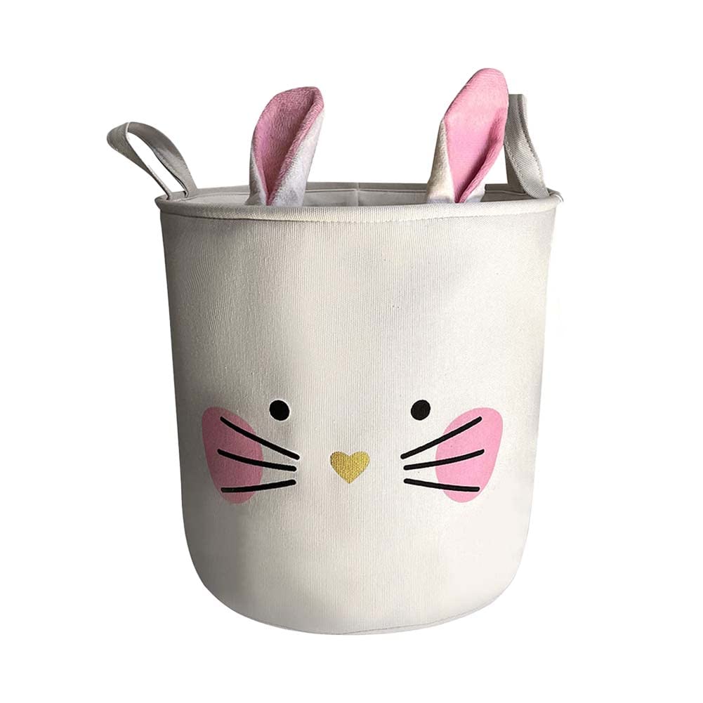 ランドリーバスケット 洗濯カゴ 布製 大容量 取っ手付き ウサギの耳 撥水加工 大容量 折り畳み式 洗濯..