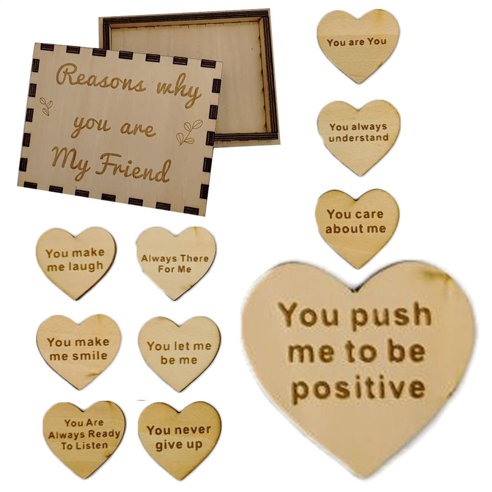 私があなたを愛している理由、私はあなたを愛しています木製ハートカード - 10の理由ハート型カードの..