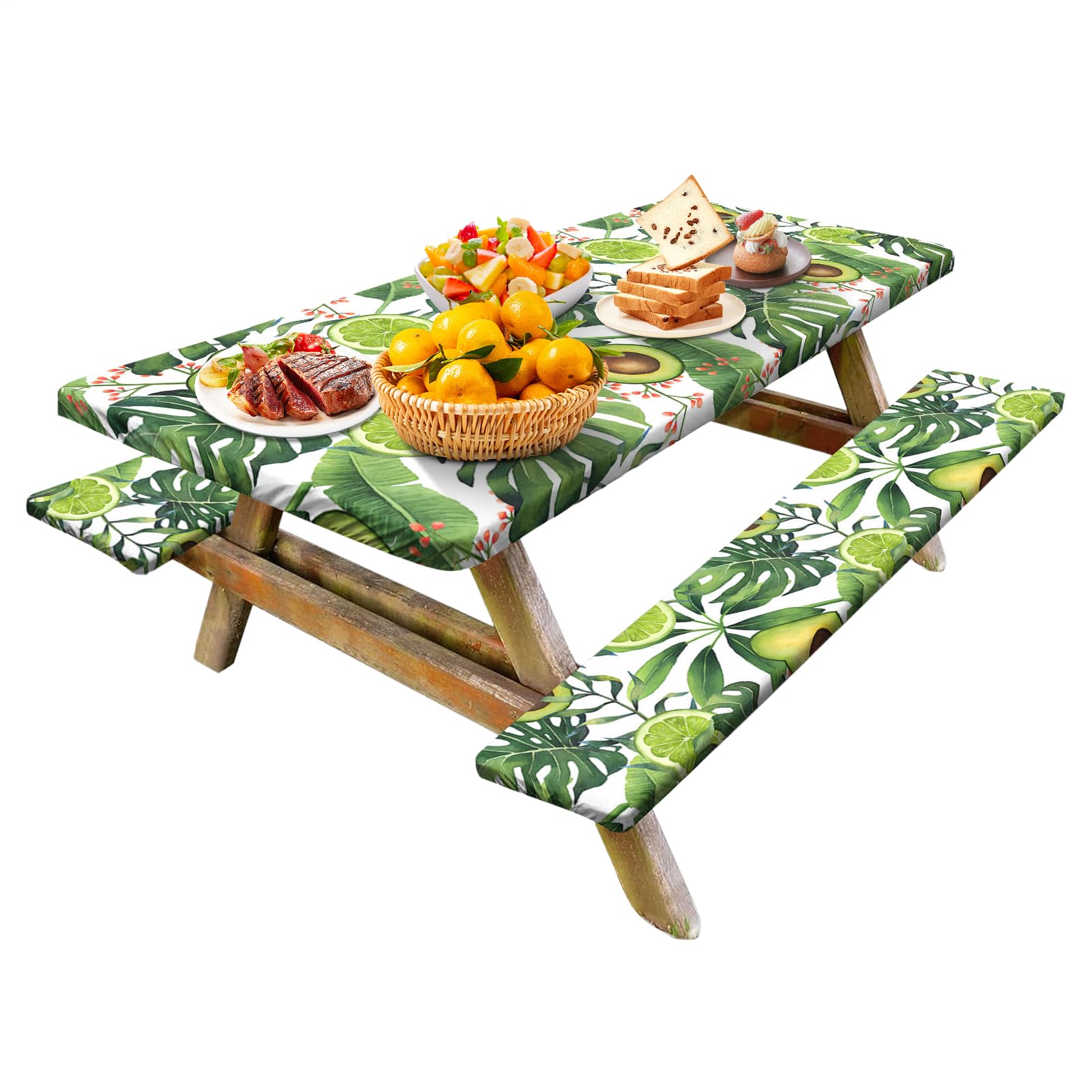 装着された長方形のテーブルクロス、キャンプテーブルクロス - 6フィートの防風キャンプテーブルクロス..