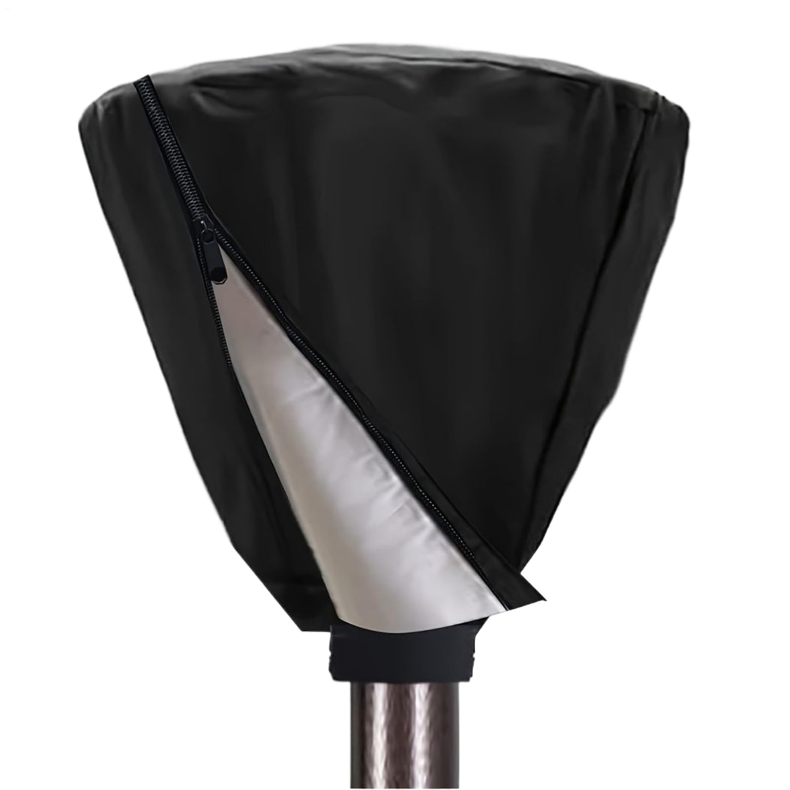 パティオヒーターカバー、屋外ヒーターは防水 | ストレージバッグ付きの黒いヒータートップカバー - UV..