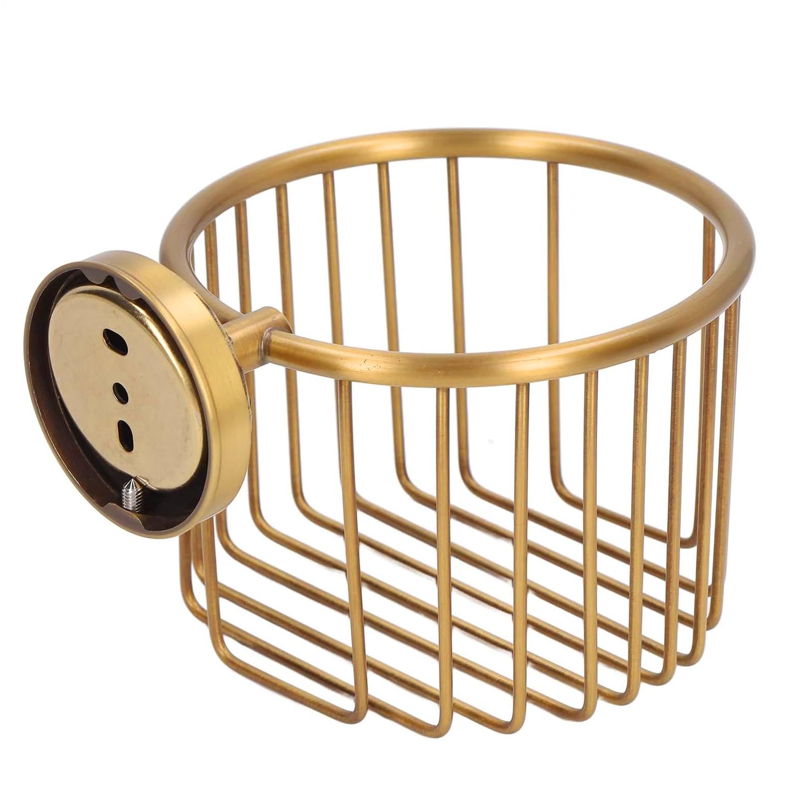 ブラス製トイレットペーパーホルダー - 壁掛けトイレットペーパーディスペンサー 取り外し簡単 洗面所..