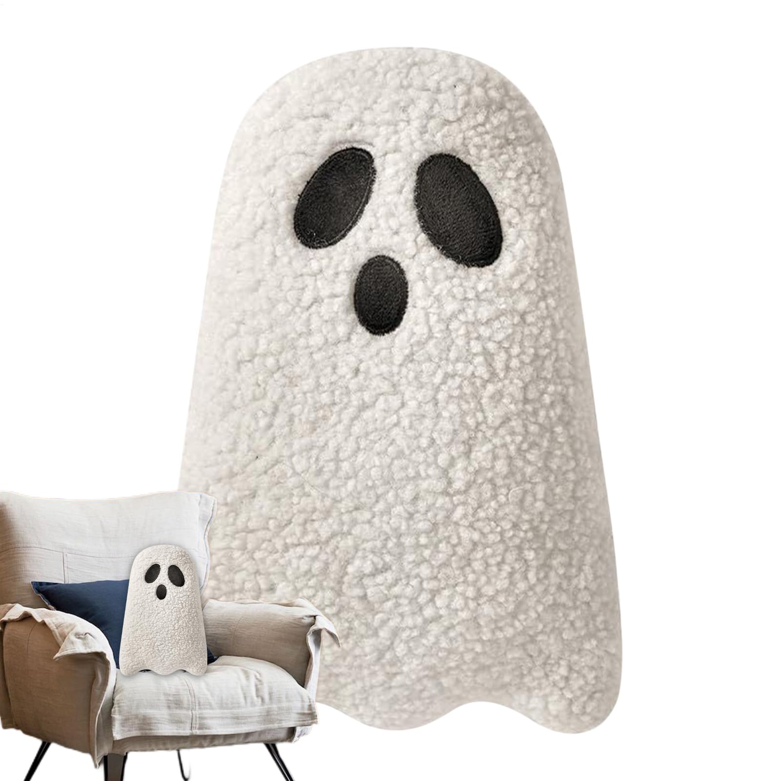 ゴーストピロー | ハロウィン 抱き枕 | 詰め物プラッシュ柔らかい枕飾り 男女子供誕生日パーティー休日用