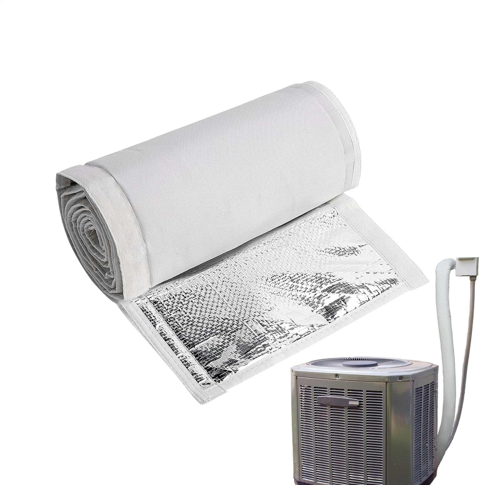 エアコン配管 保温カバー | 183×26cm パイプラップ - 3層構造 Uvカット 防水 スプリットシステム 屋外用 凍結防止対策