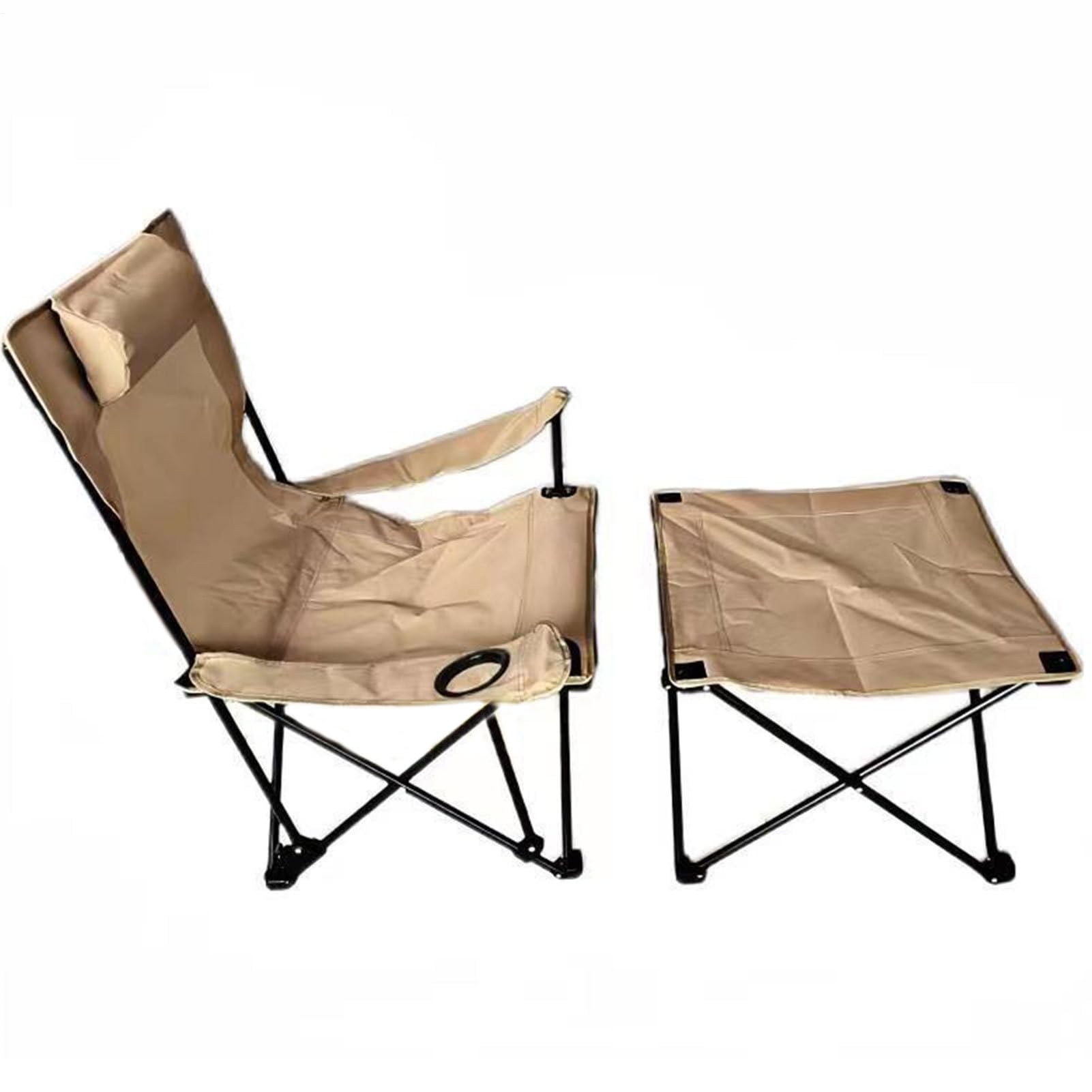 リクライニング式折りたたみチェア | 耐久性のある屋外用リクライニングチェア ラウンジ | 庭 キャンプ バルコニー 日光浴 ビーチ プール向け安定した耐荷重快適エルゴノミックラウンジ