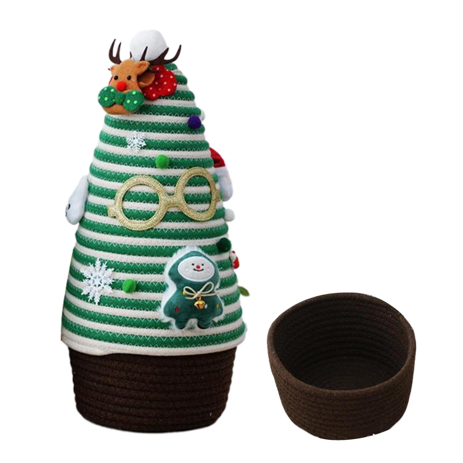 装飾収納バスケット、クリスマスロープバスケット | ビスタプリントクリスマス ツリー バスケット 蓋付..