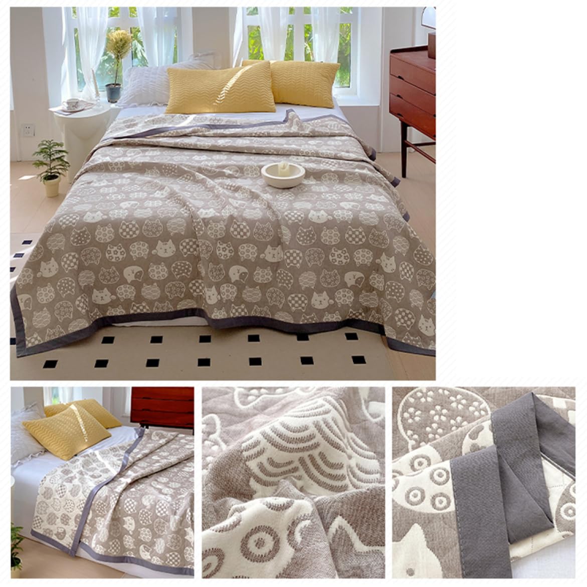 かけふとん 三重織りガーゼ カラー8 150*200cm ふわふわ ベビーバスタオル 3重ガーゼ おくるみ ブラン..