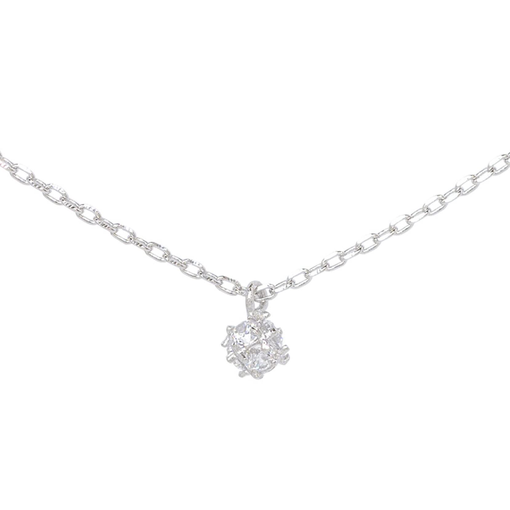 鎖骨チェーン 女性 サークル ネックレス チェーン シンプル ジルコニア ペンダント プレゼント レディース 贈り物 シルバー925 専用BOX付き 純銀製 長さ調整可能 友達 彼女 小さい 金属アレルギー対応 母 妻 レディース