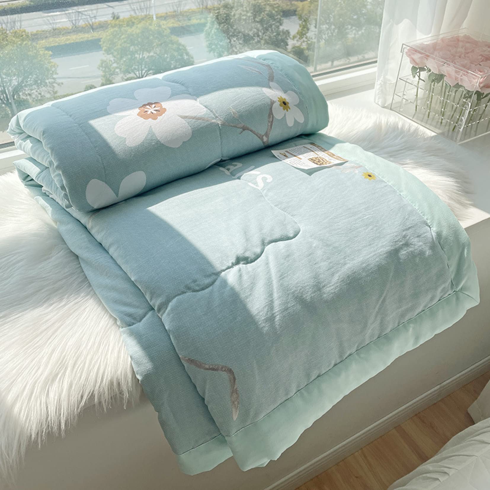 夏布団 150*200 シングル グレー 抗菌 カラー 鳥柄 夏のキルト ピンク いちご柄 身体にやさしくフィッ..