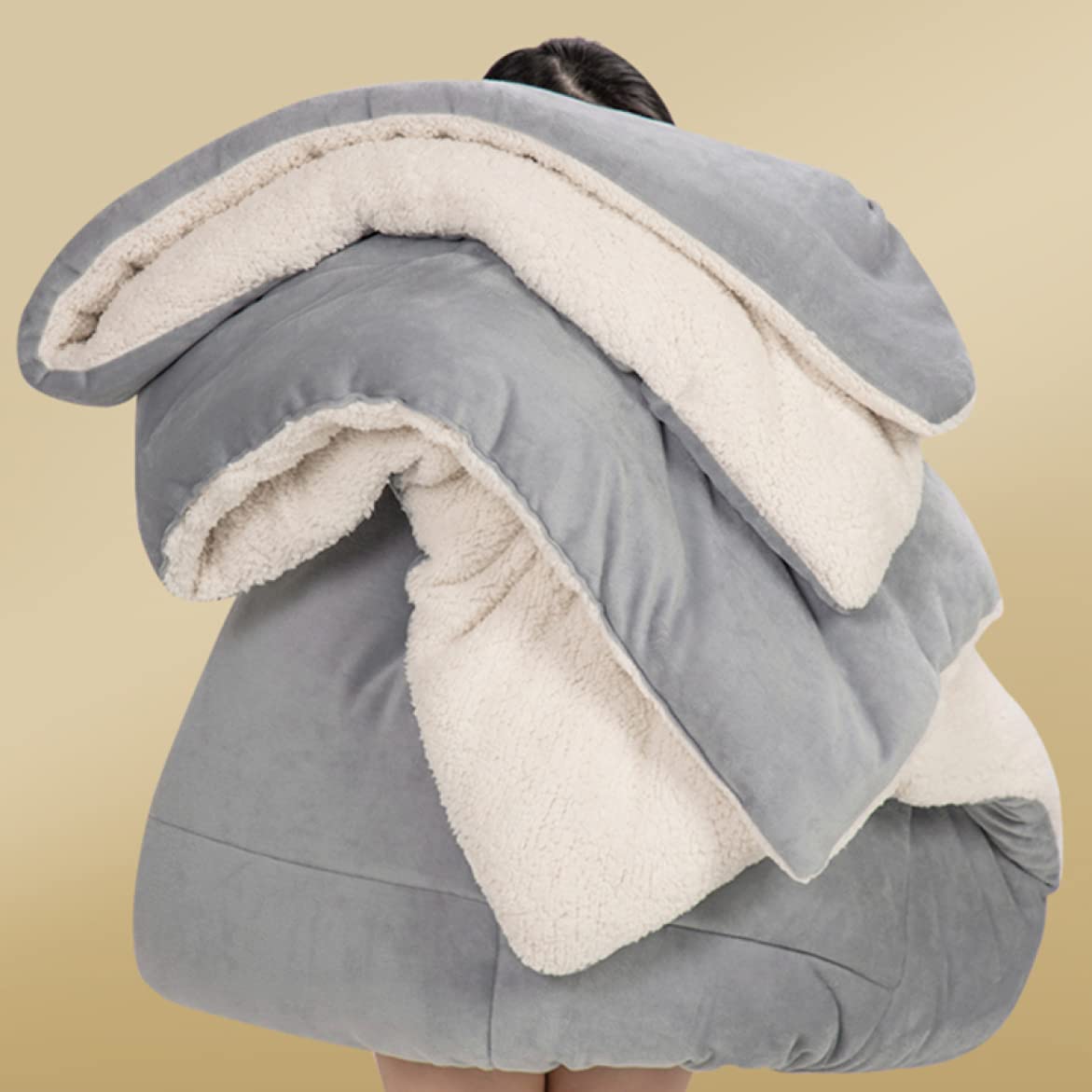 ブランケット 子ども毛布 フリース 寝冷え対策 ボア布団 ゆったり眠れる安心 肌掛け布団 洗える毛布 220*240*D ダブル ボリューム 冬布団 モコモコ 洗えるふとん シープ調 裏起毛 密着感 あたたかさup カラー 肌かけ布団 かけふとん 洗濯可能