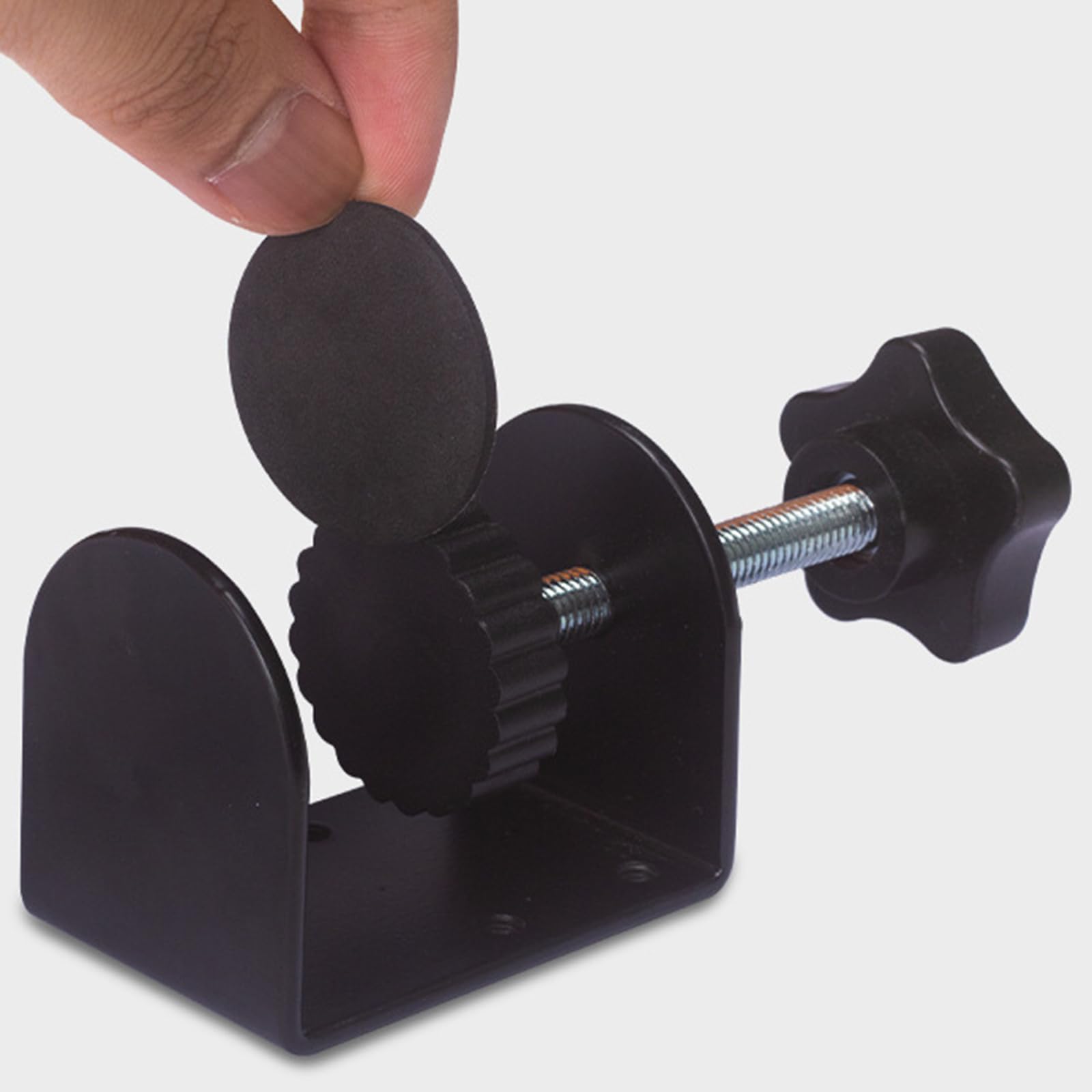 高さ10cmの大きなクリップ口 デスクエクステンダー 折りたたみ パンチング不要 クランプ 金具 デスクク..