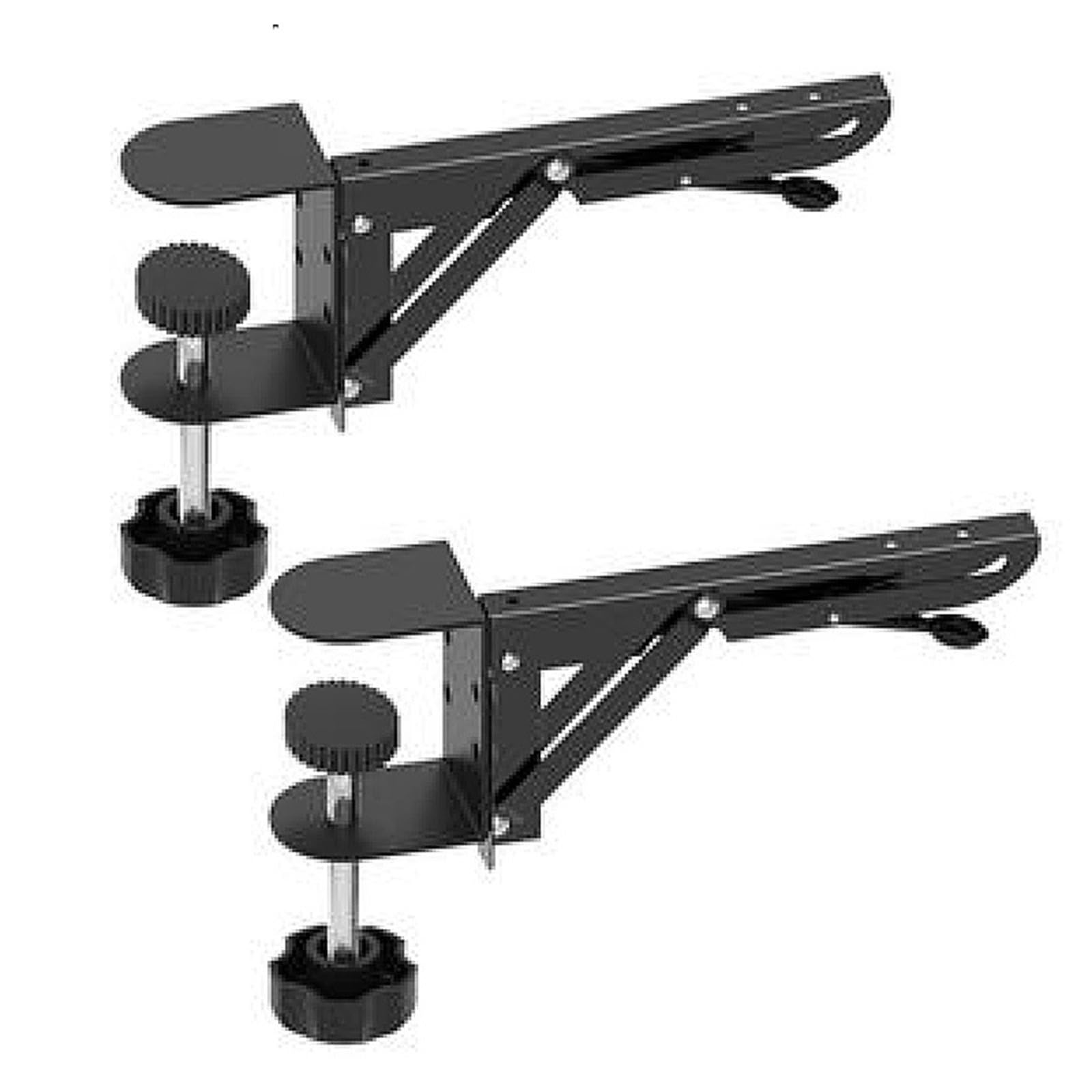 デスク下キーボードトレイ 調節可能な折りたたみ式スタンド C クランプ 高耐久キーボードプラットフォ..