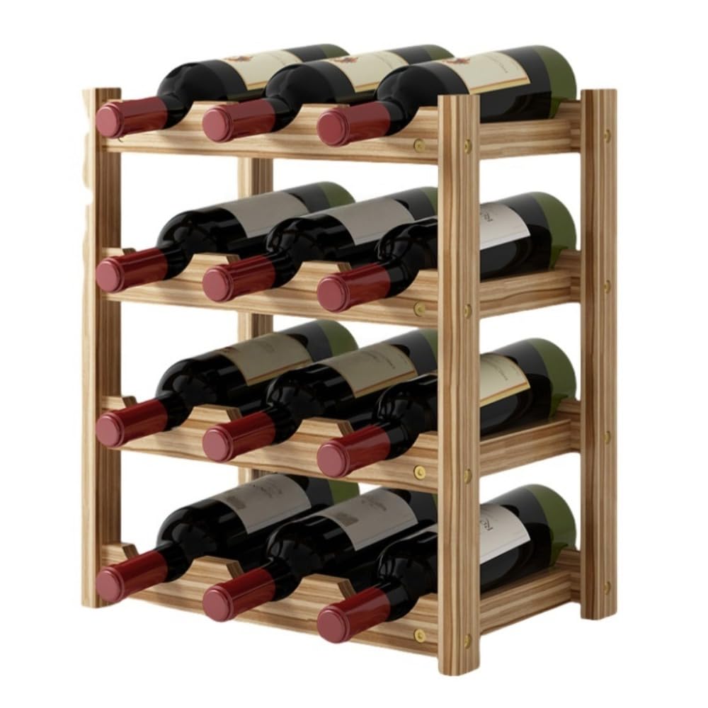 木製 ワインラック 積み重ね式 ワインホルダー ワイン シャンパン ボトル ウッド 収納 スタンド ワイン..