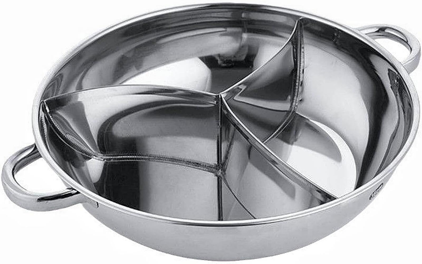 鍋 両手鍋 三槽式鍋 三食鍋 しゃぶしゃぶ鍋 火鍋 おしどり鍋 鴛鴦鍋 3種類の味を同時に楽しめる ステン..