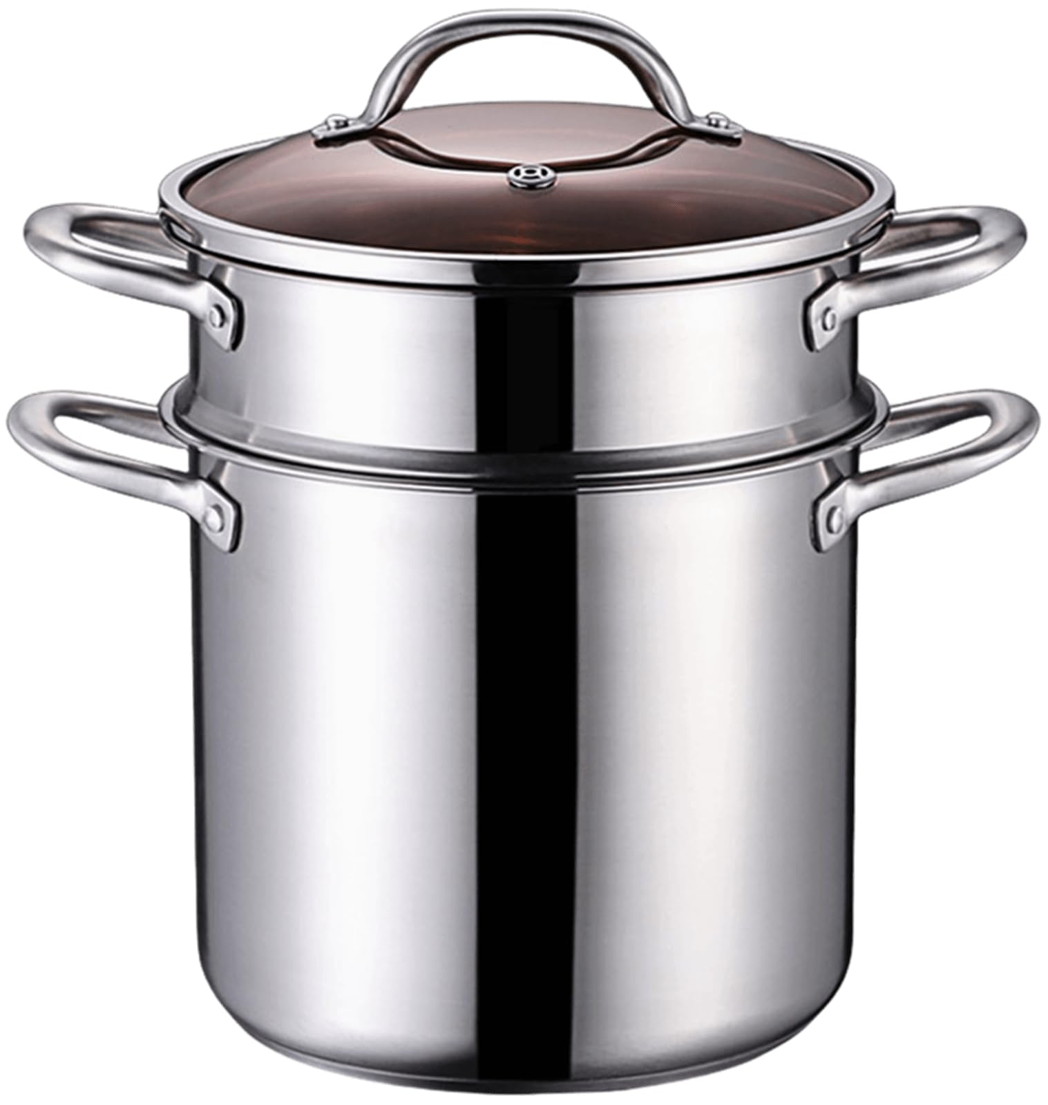 304ステンレスのスープ鍋です 厚手の復底高鍋です 大容量です 小さな湯桶ですステンレス 透明蓋付き 寸..