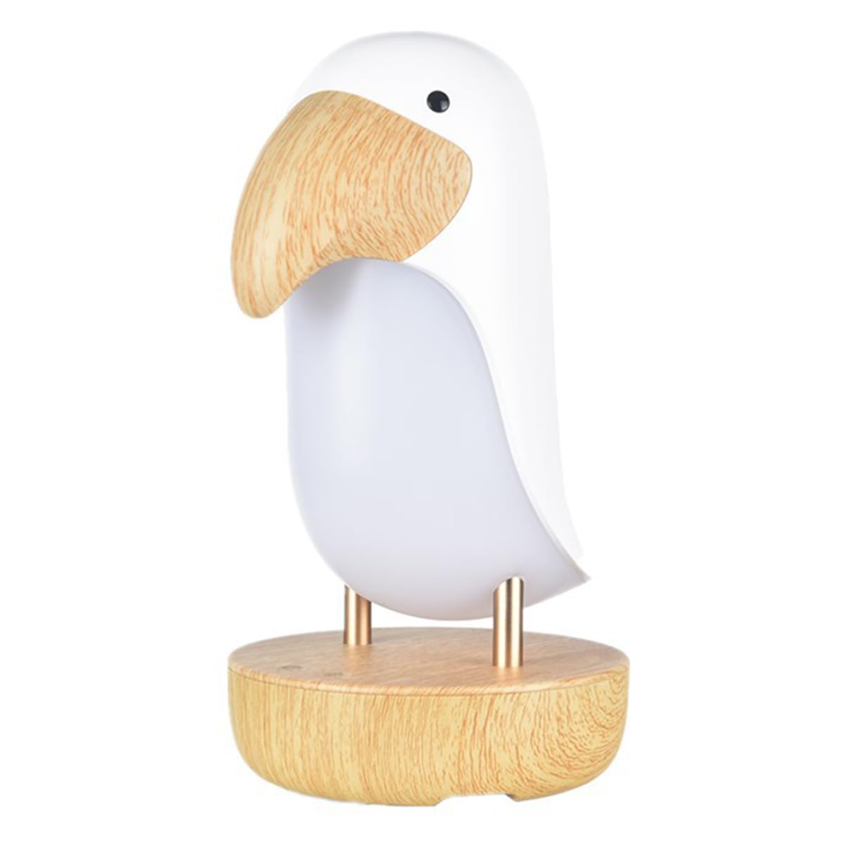 トゥーカンバードナイトライト 無段階調光 最大24時間使用 かわいい リビングルーム 2.4 バッテリー1200 子供用ベッドルーム 保育園 (ホワイト)