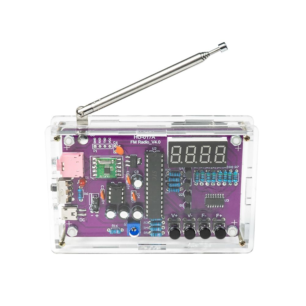 ラジオ組み立てキット ラジオ組立キット 周波数変調回路基板 はんだ付け練習 ラジオキット マイクロコントローラ 電子生産 はんだ付け練習 バルク部品 学習指導 教育プロジェクト用