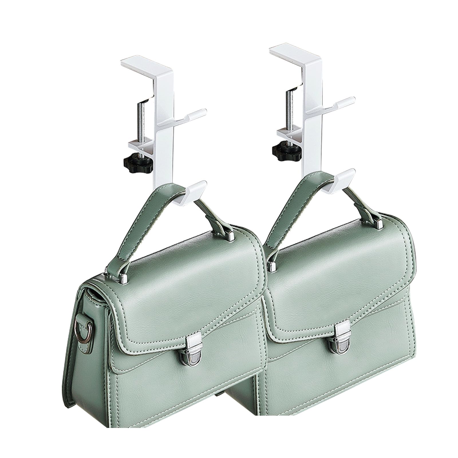 テーブルフック バッグハンガー 調節可能 二層設計 ブラック 2セット 耐荷重10 鞄掛け フック カバン ..