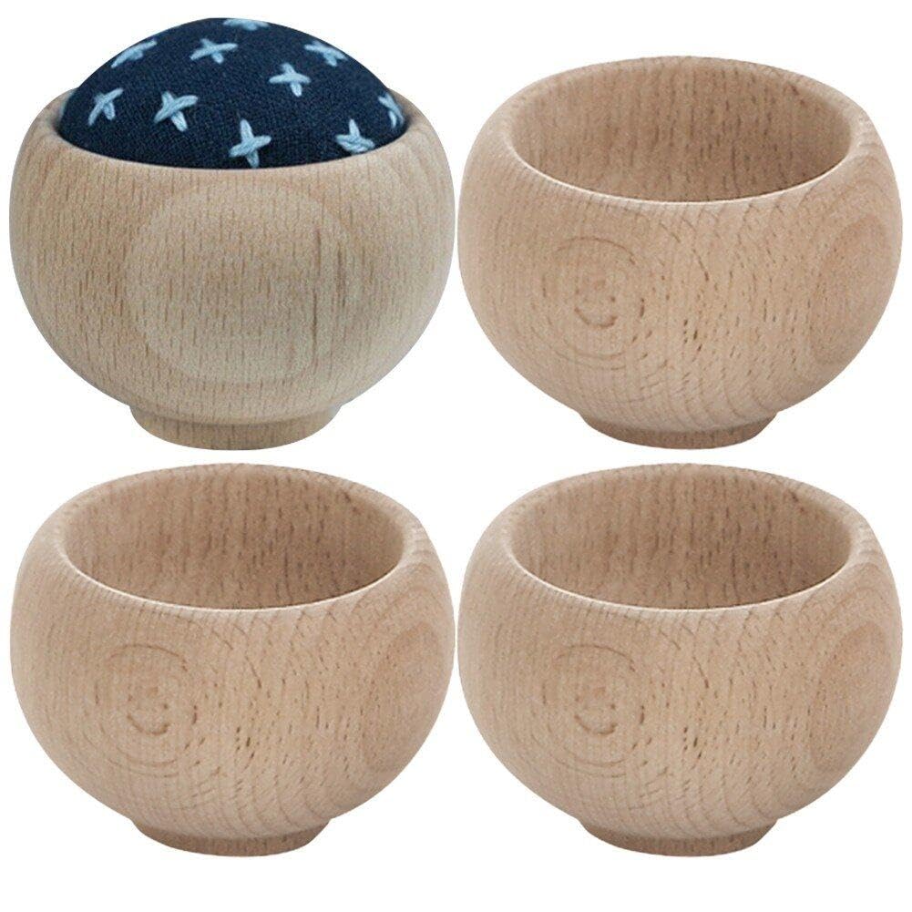 ニードルパックベース 木製 ニードルクッションボウル 刺繍針ッション 和風 装飾 小さい 軽い 可愛い ..