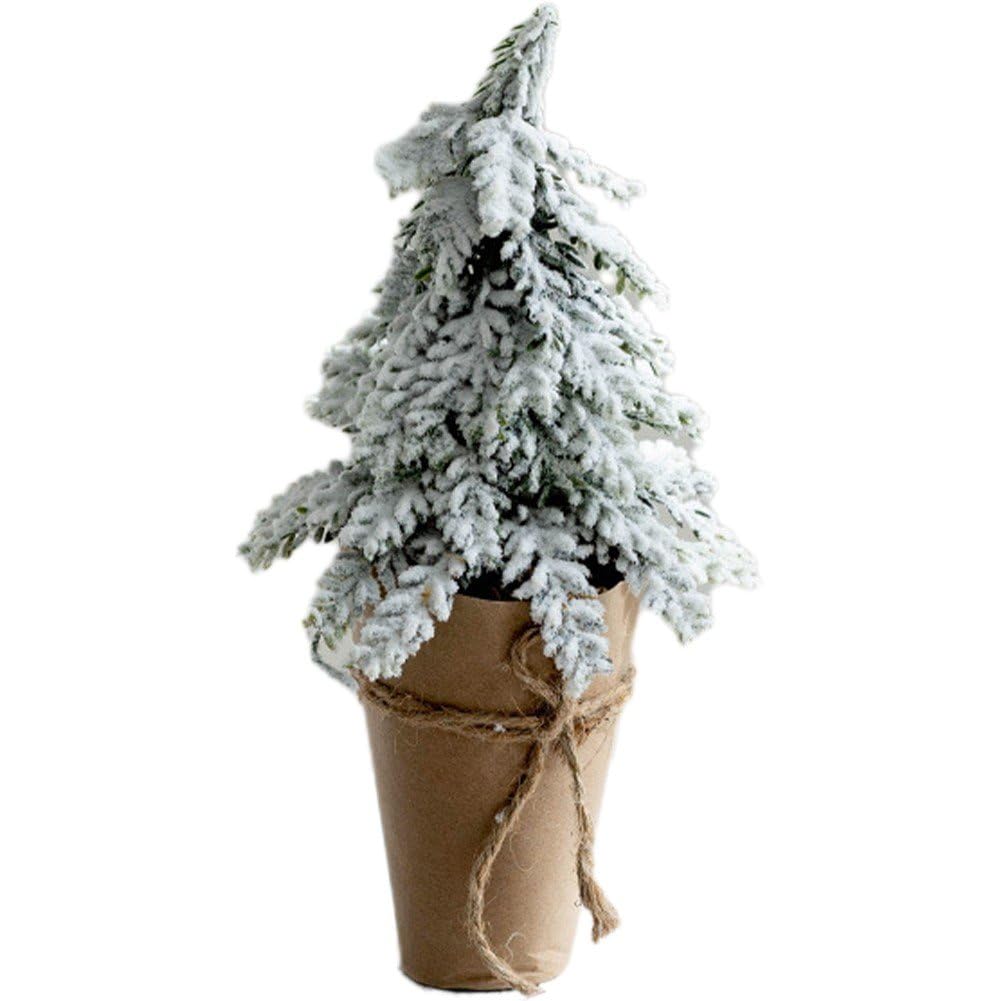 ミニクリスマスツリーデコレーション 27 植毛 人工クリスマスツリー 村 卓上 クラフト クリスマス装飾 ..