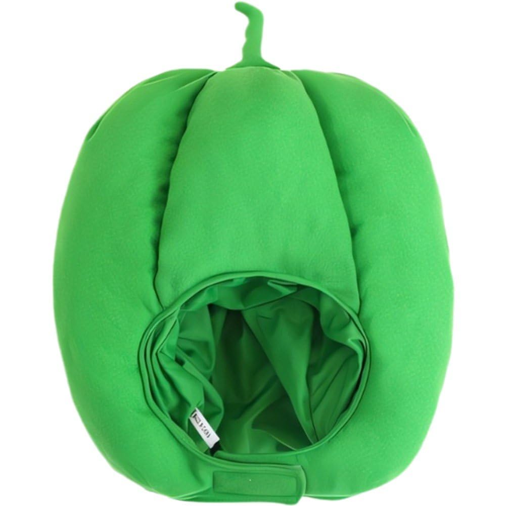 ピーマン かぶりもの ぬいぐるみ 被り物 野菜 帽子 ハット コスプレ 仮装 写真撮影 パーティー グッズ