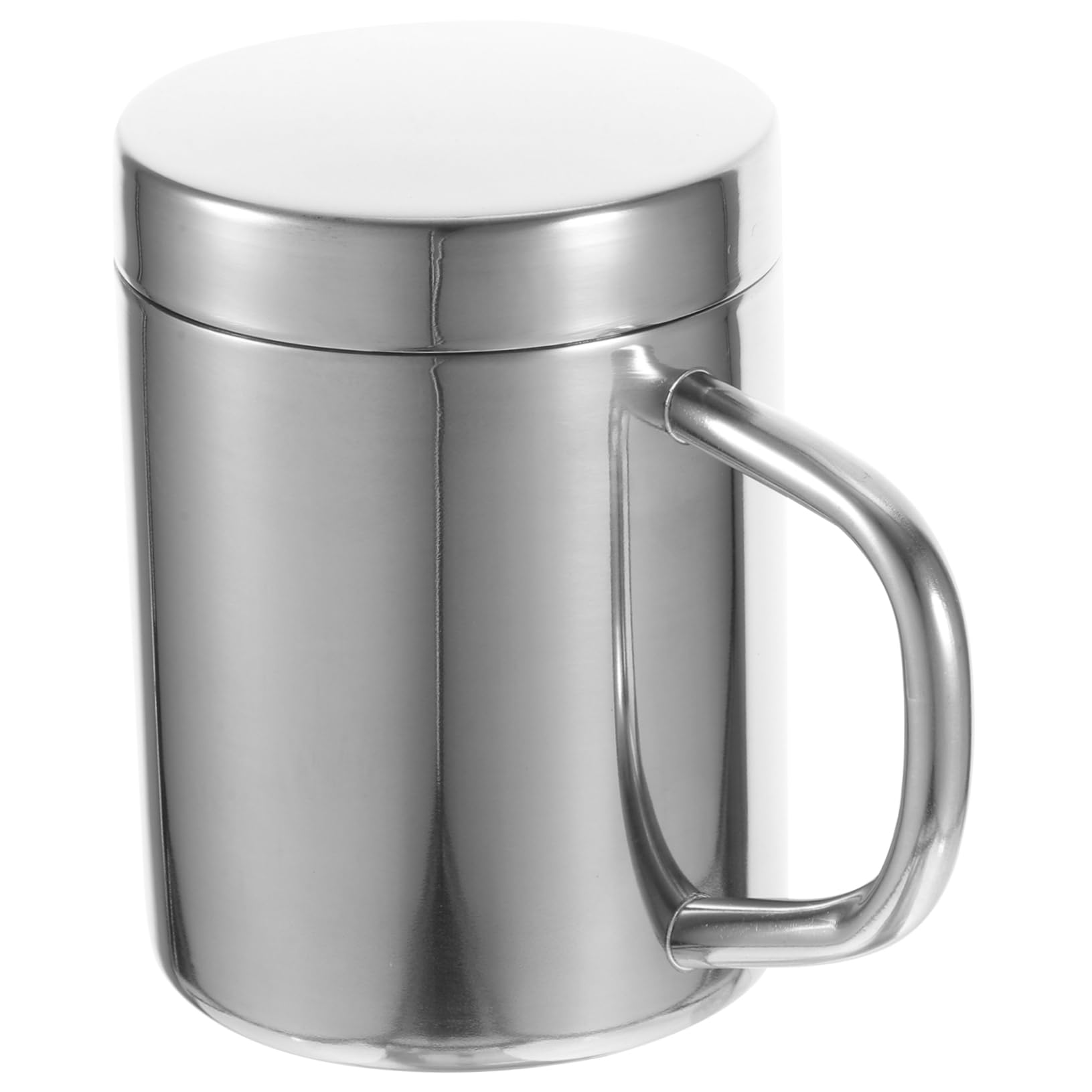 ステンレス製 蓋付きマグカップ 不锈钢 二重構造 日常用 コーヒー 紅茶 牛乳に 家 オフィス用飲物 カフェにも対応