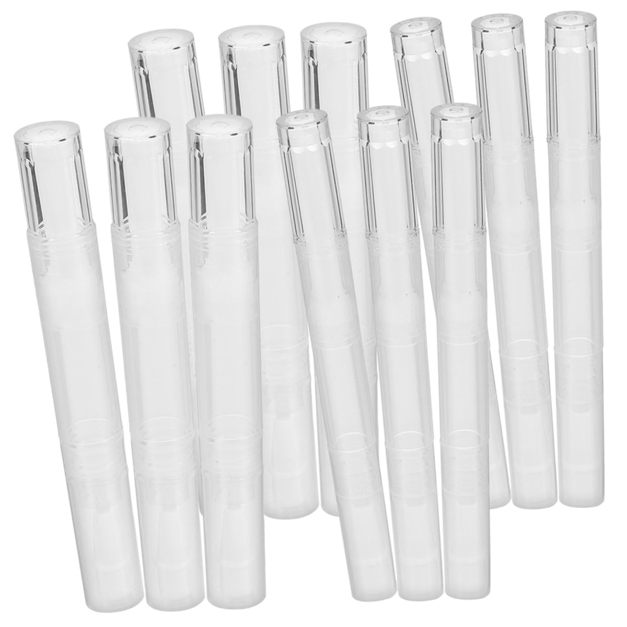 12個 透明ネイルオイルペン 空容器 リップグロスチューブ付き 高耐久キューティクルオイルボトル ネイ..
