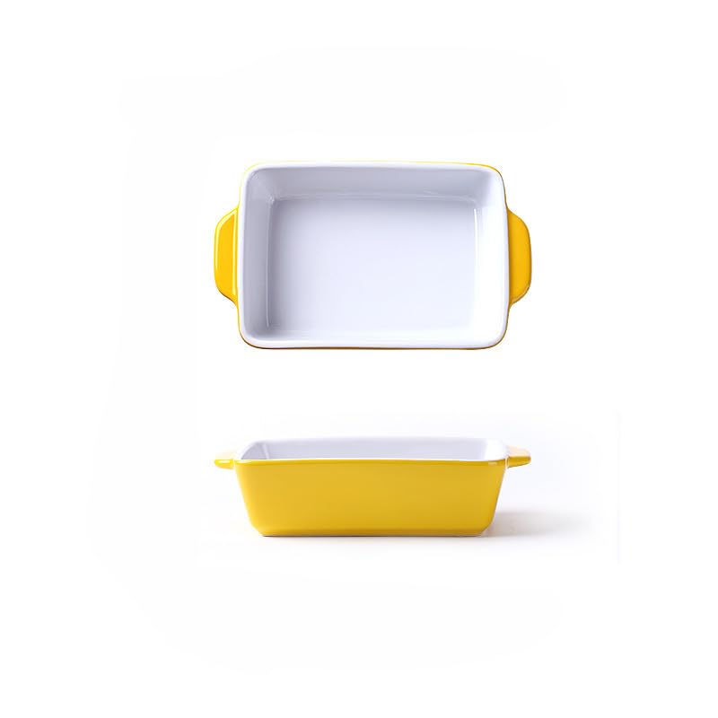 2 個セラミック製カトラリーベーキングパン 磁器製ベーキングトレイ 磁器グラタン皿 レストラン用ベー..
