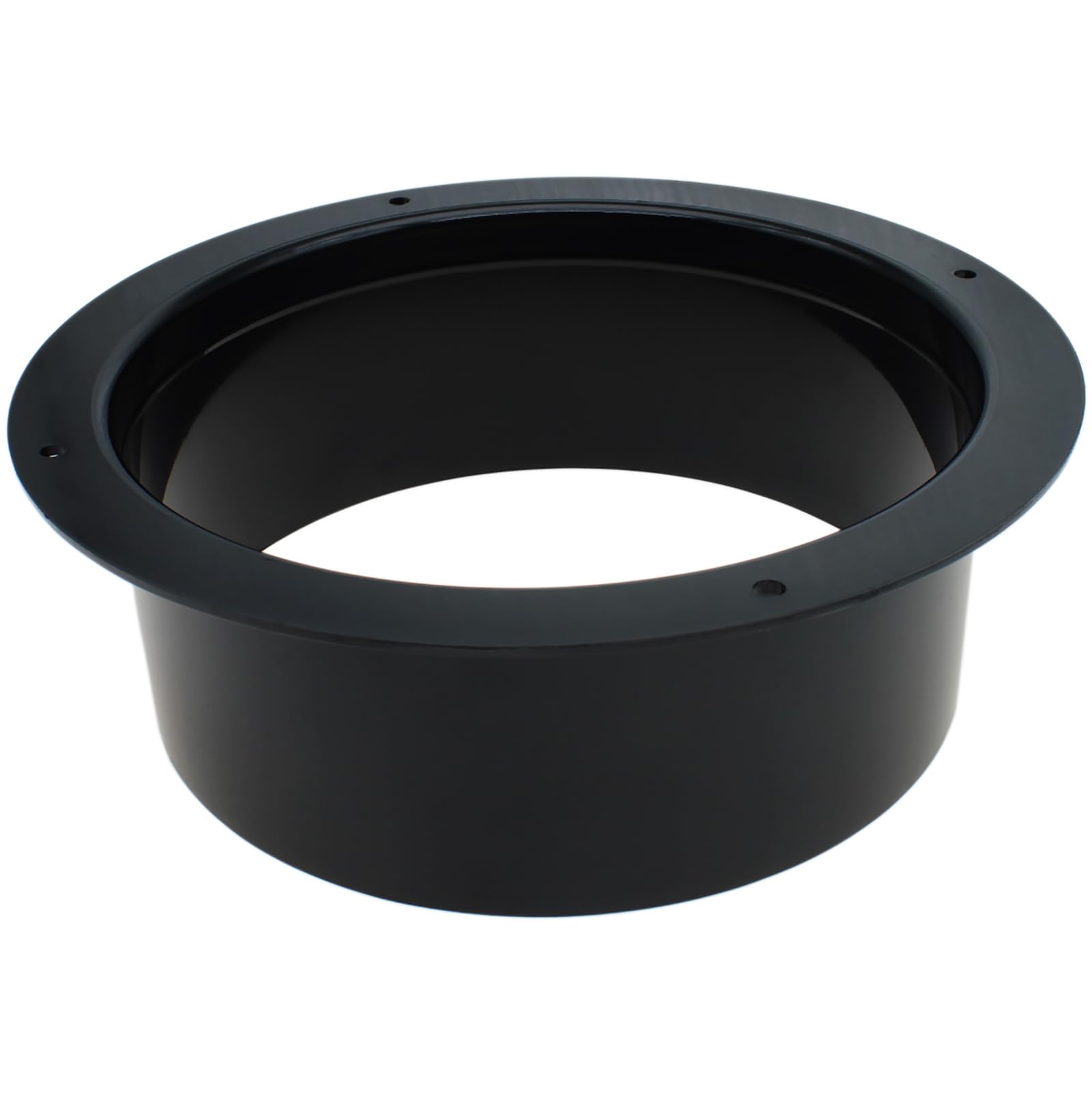 Rakuten - ダクトコネクタ 6インチ ダクトフランジ 150mm 排気ダクト 接続継手 円形 フランジ パイプコネクタ 換気システム 換気扇 空調 エアコン 配管部品 ドライヤー 排気口 固定用 取付部品 ブラック 1個入り
