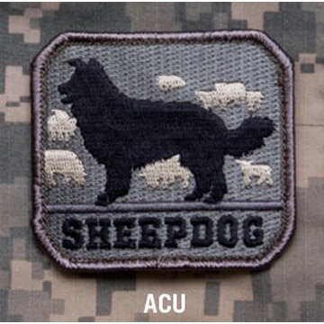 パッチ MSM ミルスペックモンキー Sheepdog(刺繍) メール便 対応商品/ベルクロ パッチ ワッペン ミリタリー シープドッグ 番犬 サバゲ 装備 MIL-SPEC MONKEY サバゲー
