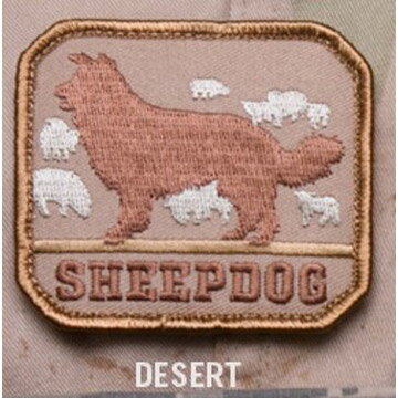 パッチ MSM ミルスペックモンキー Sheepdog（刺繍） メール便 対応商品/ベルクロ パッチ ワッペン ミリタリー シープドッグ 番犬 サバゲ 装備 MIL-SPEC MONKEY サバゲー