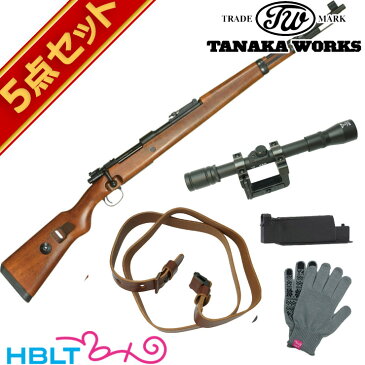 タナカワークス モーゼル Kar98k byf 刻印仕様 エアーコッキングライフル本体 + 専用スコープ など フルセット /Mauser ボルトアクション スナイパー Sniper 狙撃銃