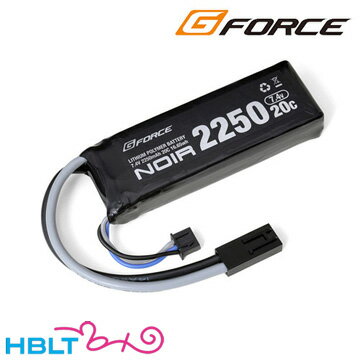 G-FORCE リポバッテリー Noir 7.4V 2250mAh ミニS 互換サイズ 20C /ジーフォース ミニコネクタ GFG904 ノワール LiPo Li-Po 充電式 電池 サバゲー 電動ガン