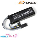 G-FORCE リポバッテリー Noir 11.1V 1300mAh ミニS互換サイズ 30C /ジーフォース ミニコネクタ GFG910 ノワール LiPo Li-Po 充電式 電池 サバゲー 電動ガン