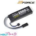 G-FORCE リポバッテリー Noir SUPPRESSION 7.4V 2000mAh 40C ミニS 40C /ジーフォース ミニコネクタ GFG934 ノワール サプレッション LiPo Li-Po 充電式 電池 サバゲー 電動ガン