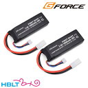 G-FORCE リポバッテリー FIRST SHOT 7.4V 1800mAh ミニS 2本入 /ジーフォース LiPo Li-Po 充電式 電池 サバゲー 電動ガン