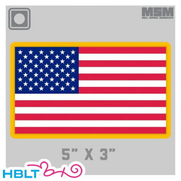 ミルスペックモンキー パッチ US FLAG 5x3（PVC） /MIL-SPEC MONKEY MSM ベルクロ ワッペン アメリカ USA 国旗 MORALE PATCH メール便 対応商品