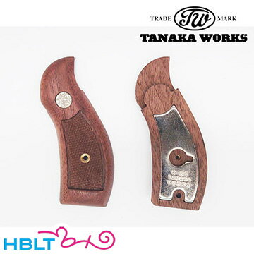 タナカワークス 木製グリップ+Weight SW Kフレーム ラウンドバット M19 M10 M66 スモルト(ウォールナット チェッカー)