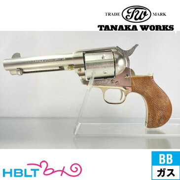 タナカワークス Colt SAA 2nd バードヘッドグリップ ノンフルートシリンダーDetachable ベロアーニッケルフィニッシュDX 4_3/4インチ(ガスガン リボルバー 本体) /タナカ tanaka ピースメーカー S.A.A Birds Head Peace Maker シングル アクション アーミー