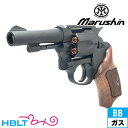 マルシン ポリスリボルバー 77ミリ銃身 Xカート ハーフチェッカー木製グリップ HW ブラック 3 インチ（ガスガン リボルバー 本体 6mm） /Police Revolver 警察