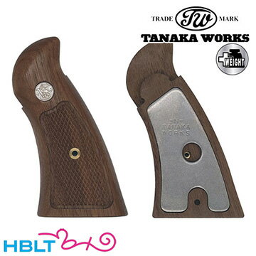 タナカワークス 木製グリップ+Weight SW Nフレ スクエアバット(サービスタイプ ウォールナット チェッカー)