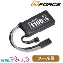 G-FORCE リポバッテリー Noir 7.4V 1100mAh PEQインタイプ 30C /ジーフォース ミニコネクタ GFG906 ノワール LiPo Li-Po 充電式 電池 サバゲー 電動ガン メール便 対応商品