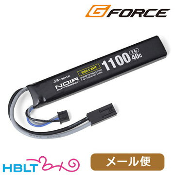 G-FORCE リポバッテリー Noir SUPPRESSION 7.4V 1100mAh 40C ストックイン 40C /ジーフォース ミニコネクタ GFG933 ノワール サプレッション LiPo Li-Po 充電式 電池 サバゲー 電動ガン メール便 対応商品