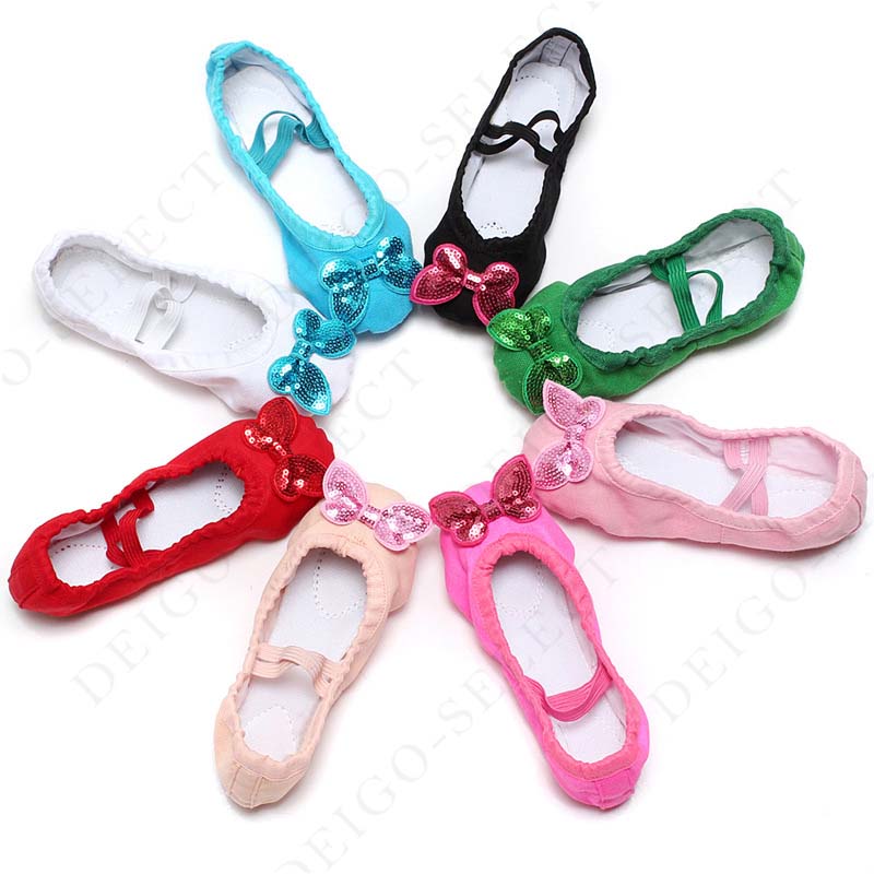 バレエシューズ キッズ ダンスシューズ 子供用 スプリットソール 蝶結び リボン キッズダンスシューズ バレエ用品 ジュニア フラットシューズ 練習用 女の子 新体操 贈り物 発表会