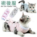 ペットウェア キャットウェア 梅柄 犬柄 トライアングル柄 ペット 介護用品 術後ウェア ネコ 術後服 綿 男の子 女の子 S/M/L 離乳 去勢..