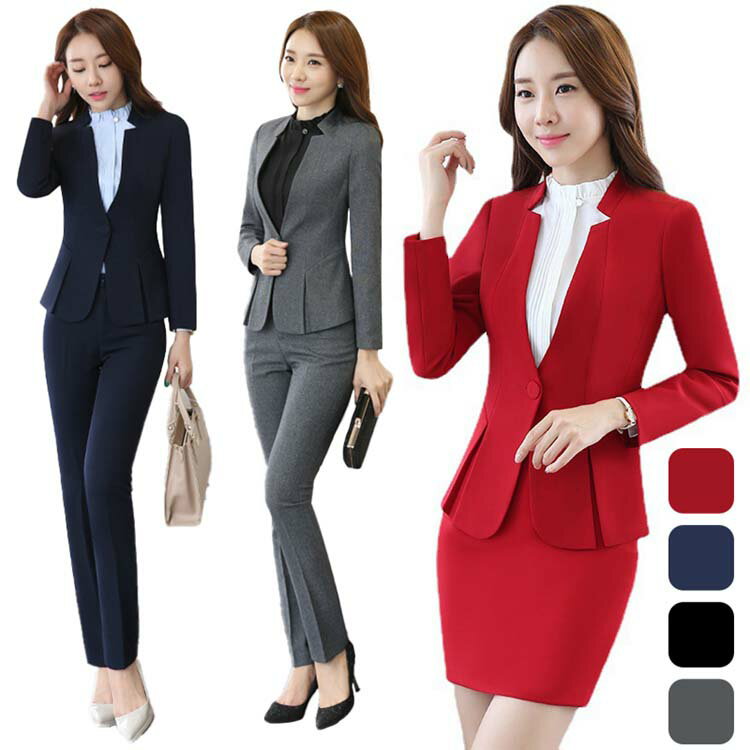 スーツジャケット 長ズボン ロング丈パンツ スカート セットアップ 上下セット 2点セット 20代 30代 40代 通勤 OL 仕事 制服 面接 入学式 卒業式 フォーマル 冠婚葬祭 ゆったり 大きいサイズ オフィス フォーマルウェア