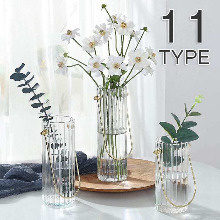 樂天商城 - 造花 ブーケ フラワーアレンジメント 花瓶 おしゃれ ガラス 透明 花びん付き 仏花 枯れない花 花器 アーティフィシャルフラワー アレンジ フラワーベース ガラス 北欧 手提げ リビング 玄関 テーブル飾り 卓上飾り インテリア 透明花瓶