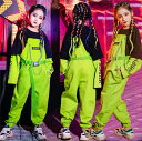 オールインワン ダンス衣装 蛍光 Tシャツ ダンス 衣装 ヒップホップ 韓国 ダンスウェア 子供 ネオンカラー k-pop 衣装 hiphop パンツ 可愛い つなぎ ジュニア オーバーオール キッズ サロペット 男の子 女の子 かっこいい