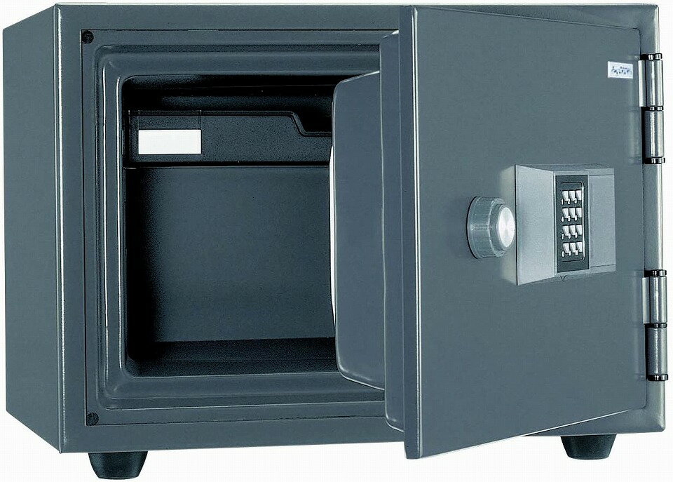 【送料設置費込】日本アイエスケイ テンキー式 耐火金庫 トレー1枚付き KS-20E