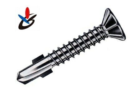 サンコーテクノ FLAT5×45RS ステンレス製 ドリルスクリュー 皿頭リーマー付 300本入